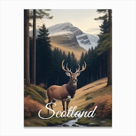 Scotland Highland Stag Canvas Print