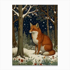 Fox In The Snow 2 Canvas Print