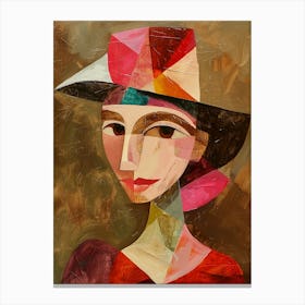 Woman In A Hat 4 Canvas Print