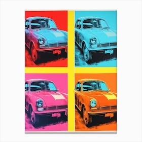 Retro Cars Colour Pop 3 Canvas Print