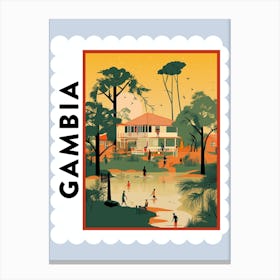 Gambia 2 Travel Stamp Poster Canvas Print
