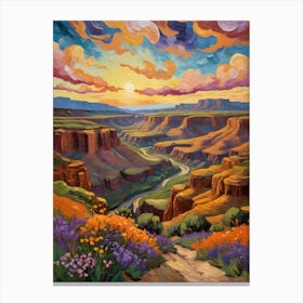 Sunset In The Grand Canyon Canvas Print