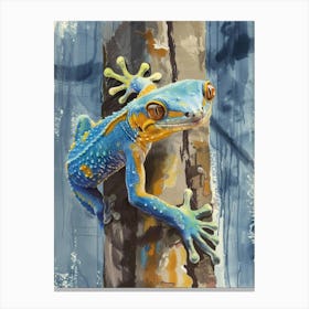 Gecko Pastel Watercolour 3 Stampe su tela