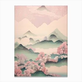 Mount Mitake In Tokyo, Japanese Landscape 4 Canvas Print