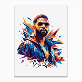 Drake 01 Portrait Music Icon Style WPAP Pop Art Canvas Print