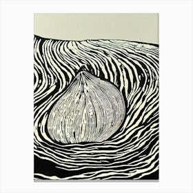 Barnacle Linocut Canvas Print