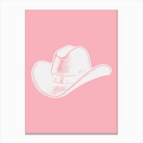 Pink Cowboy Hat Lienzo