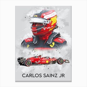 Carlos Sainz Jr Ferrari 1 Canvas Print