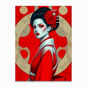 Geisha Illustration Canvas Print