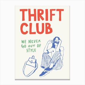 Thrift Club Canvas Print