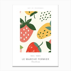 Strawberries Le Marche Fermier Poster 1 Canvas Print