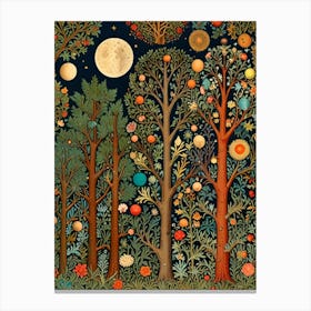 William Morris Moon In The Forest 7 Canvas Print