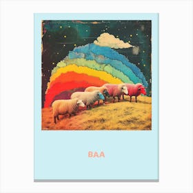 Sheep Baa Poster 3 Canvas Print