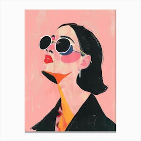 Illustration Of A Woman Wearing Sunglasses 3 Canvas Print