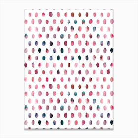 Palette Dots Pink Canvas Print