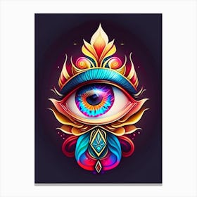 Transcendence, Symbol, Third Eye Tattoo 5 Canvas Print