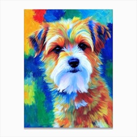 Norfolk Terrier Fauvist Style dog Canvas Print