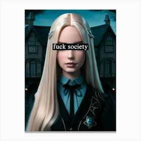f**k society II blond girl Canvas Print