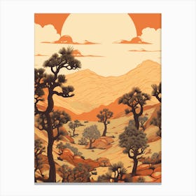  Retro Illustration Of A Joshua Tree Pattern In Grand 1 Canvas Print