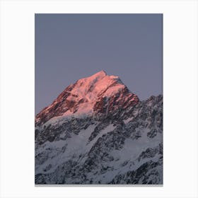 Sunset On Mount Cook Canvas Print