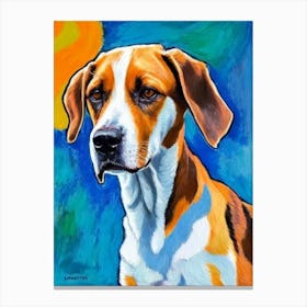 American Foxhound Fauvist Style dog Canvas Print