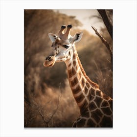 Giraffe in the Wild Canvas Print