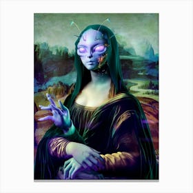 Alien Mona Lisa 2 Canvas Print