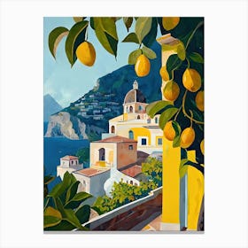 Lemons On The Balcony 1 Canvas Print