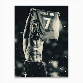 Cristiano Ronaldo Portrait Sports Canvas Print