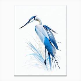 Blue Heron Aerial View Impressionistic 2 Canvas Print