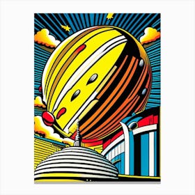 Planetarium Bright Comic Space Canvas Print
