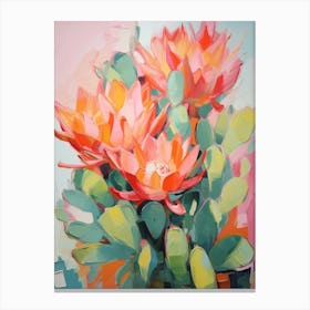 Cactus Painting Acanthocalycium Cactus 1 Canvas Print