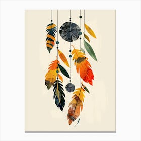 Retro Motif Mid Century Style Canvas Print