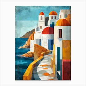 A Modern Art Poster Of Rhodes 1 Canvas Print