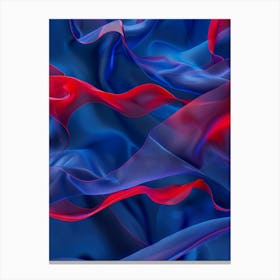 Abstract Blue And Red Fabric Canvas Print