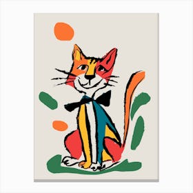 Cat In A Bow Tie Canvas Print