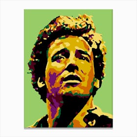 Bruce Springsteen in Pop Art Illustration Canvas Print