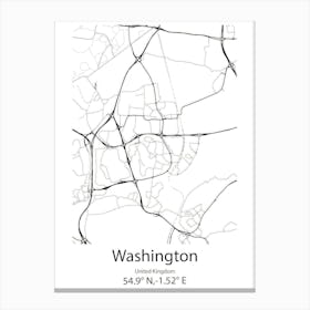 Washington Terrace,United States Minimalist Map Lienzo