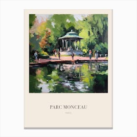 Parc Monceau Paris France 3 Vintage Cezanne Inspired Poster Canvas Print
