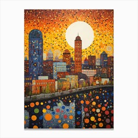 Spokane Washington Pixel Art 12 Canvas Print