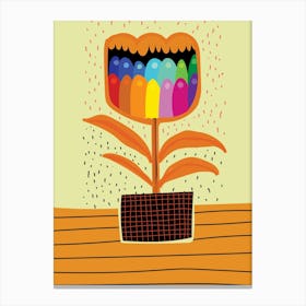 Colorful Plant Modern Canvas Print