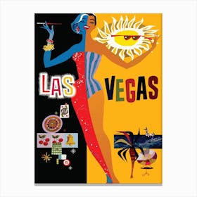 Las Vegas, Gambling Girl Canvas Print