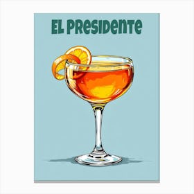 Cuba El Presidente Cocktail V 03 Canvas Print