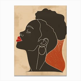 Profile Of African Woman Canvas Print