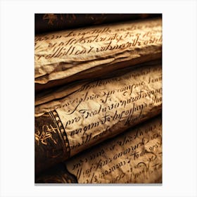 Old Manuscripts 8 Canvas Print