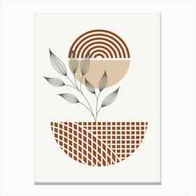 Boho Art Prints Scandi Art Sage Orange Abstract Art C Canvas Print