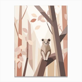 Koala Minimalist Abstract 3 Canvas Print