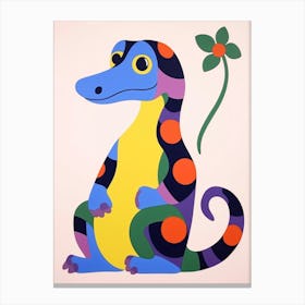 Colourful Kids Animal Art Salamander Canvas Print