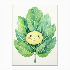 Friendly Kids Cabbage Canvas Print