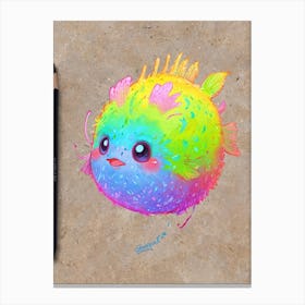 Rainbow Pufferfish Canvas Print